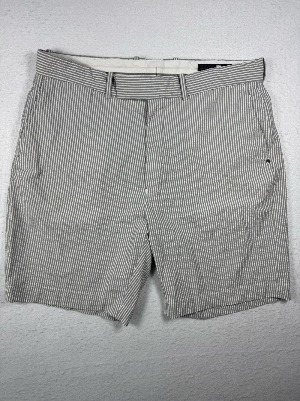 RLX Ralph Lauren Gray Seersucker Golf Shorts Men’s 34 9” Inseam